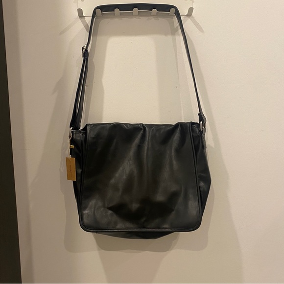 Brandy Melville Bags Brandy Melville Black Leather Messenger Bag